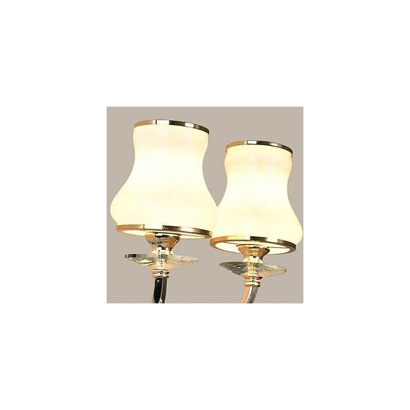 Applique da parete LED moderna galvanizzata in cristallo con protezione occhi