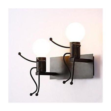 Applique da parete in ferro battuto stile country americano per camera da letto e corridoio