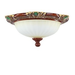 Plafoniera a cupola in vetro e resina stile Europa 37 x 19 cm