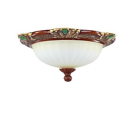 Plafoniera a cupola in vetro e resina stile Europa 37 x 19 cm