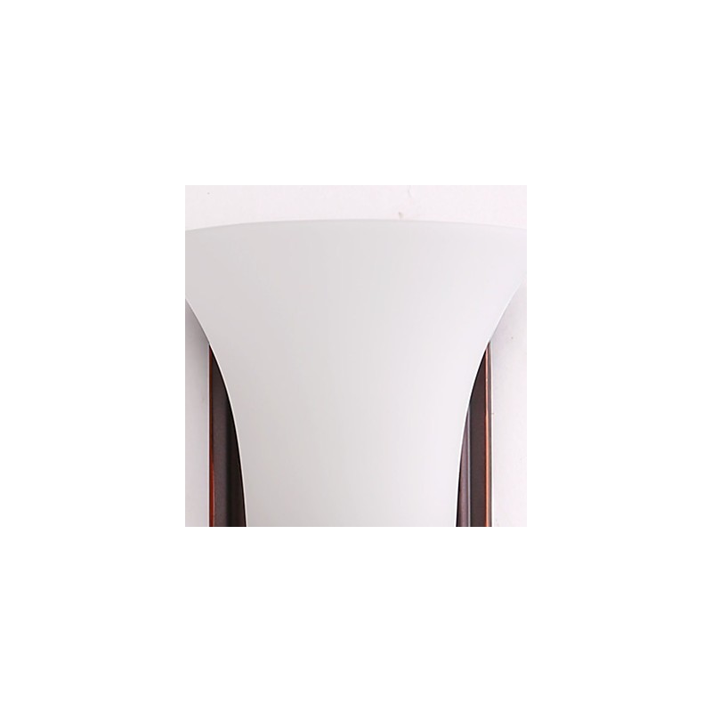 Applique da parete rustica finitura in ossido nero, luce ambientale, 2 lampadine E27