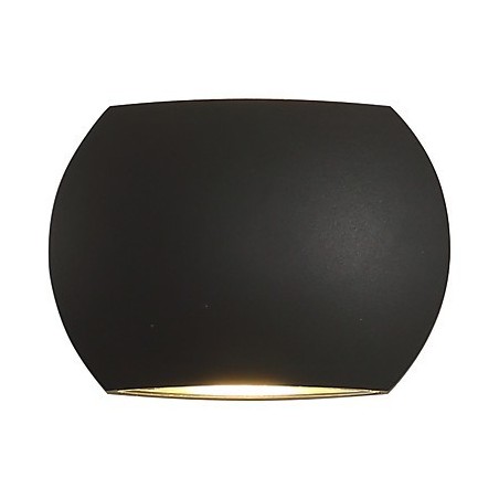 Applique da parete moderna contemporanea finitura ossido nero luce ambientale LED integrato
