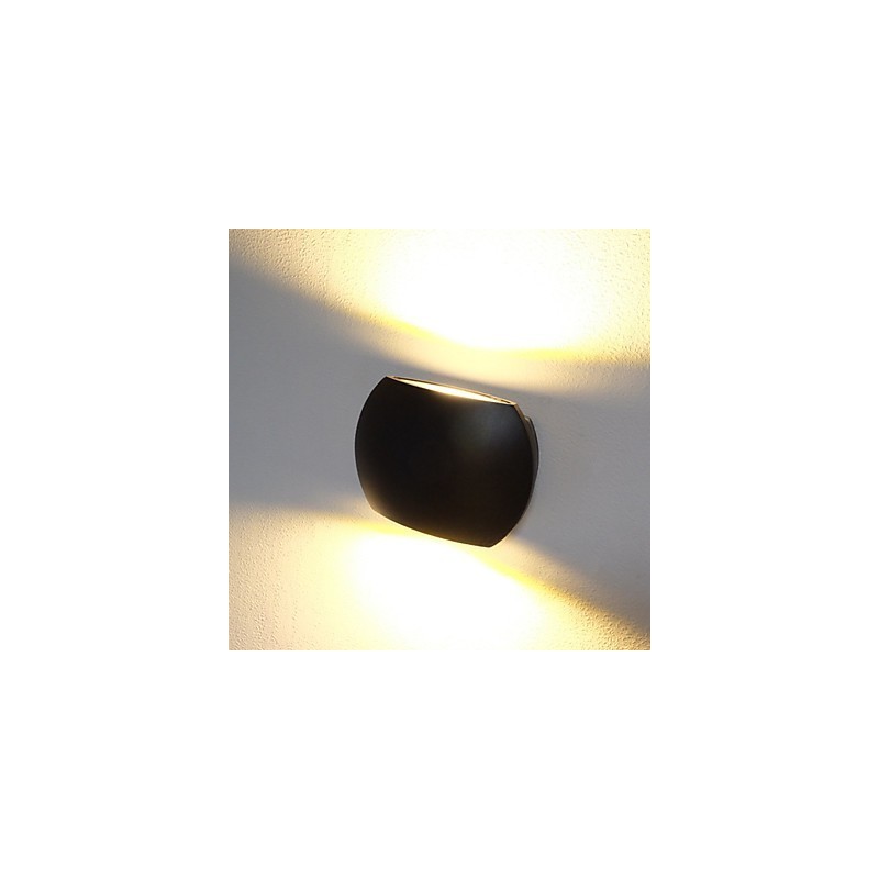 Applique da parete moderna contemporanea finitura ossido nero luce ambientale LED integrato