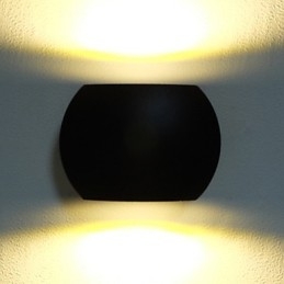 Applique da parete moderna contemporanea finitura ossido nero luce ambientale LED integrato