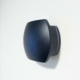 Applique da parete moderna contemporanea finitura ossido nero luce ambientale LED integrato