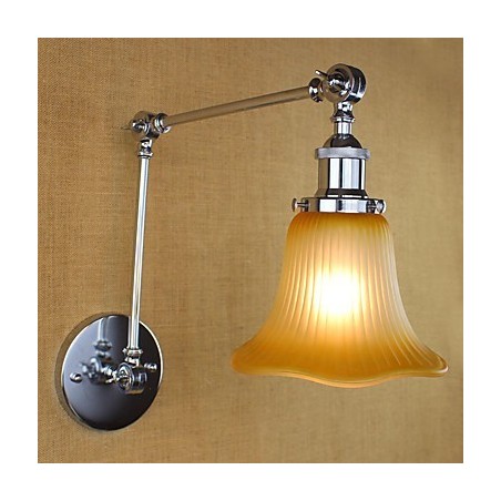 Applique da parete country retrò con braccio oscillante, protezione occhi, luce ambientale