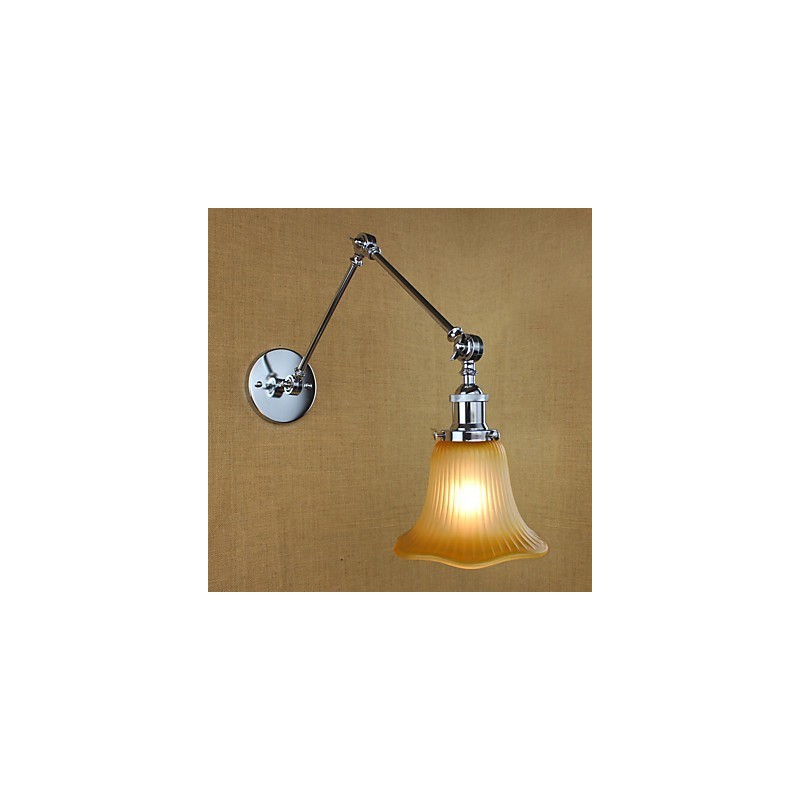 Applique da parete country retrò con braccio oscillante, protezione occhi, luce ambientale