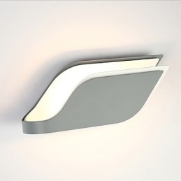 Applique da parete moderna contemporanea con LED integrato 9 W finitura galvanosteggiata