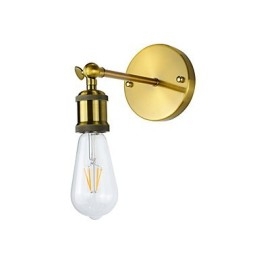 Applique da parete in ferro retrò vintage, lampada da parete rustica E27 4 W