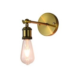 Applique da parete in ferro retrò vintage, lampada da parete rustica E27 4 W