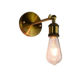 Applique da parete in ferro retrò vintage, lampada da parete rustica E27 4 W
