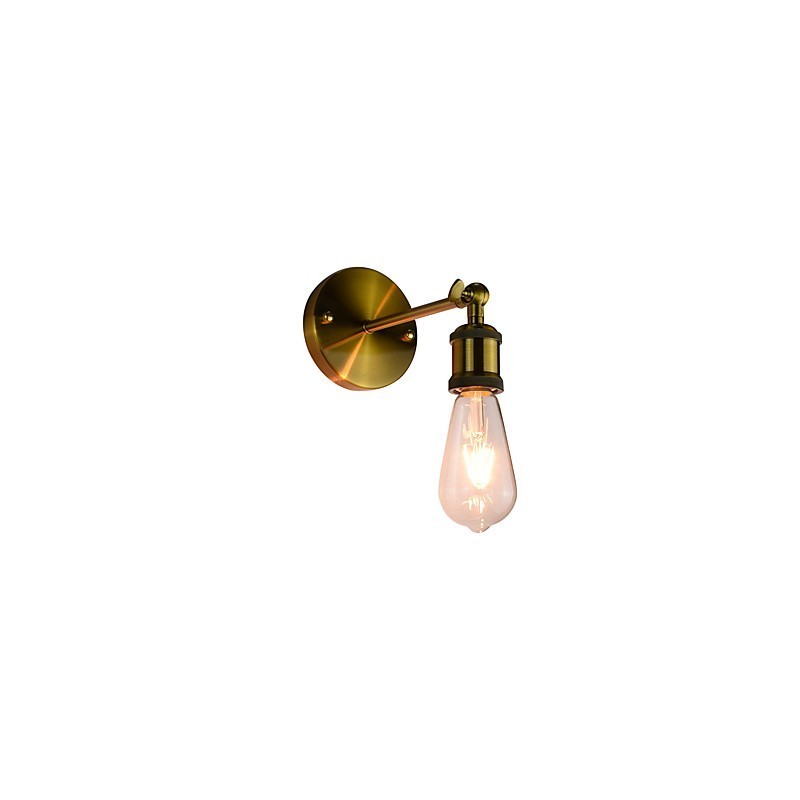 Applique da parete in ferro retrò vintage, lampada da parete rustica E27 4 W