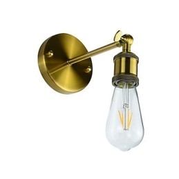 Applique da parete in ferro retrò vintage, lampada da parete rustica E27 4 W