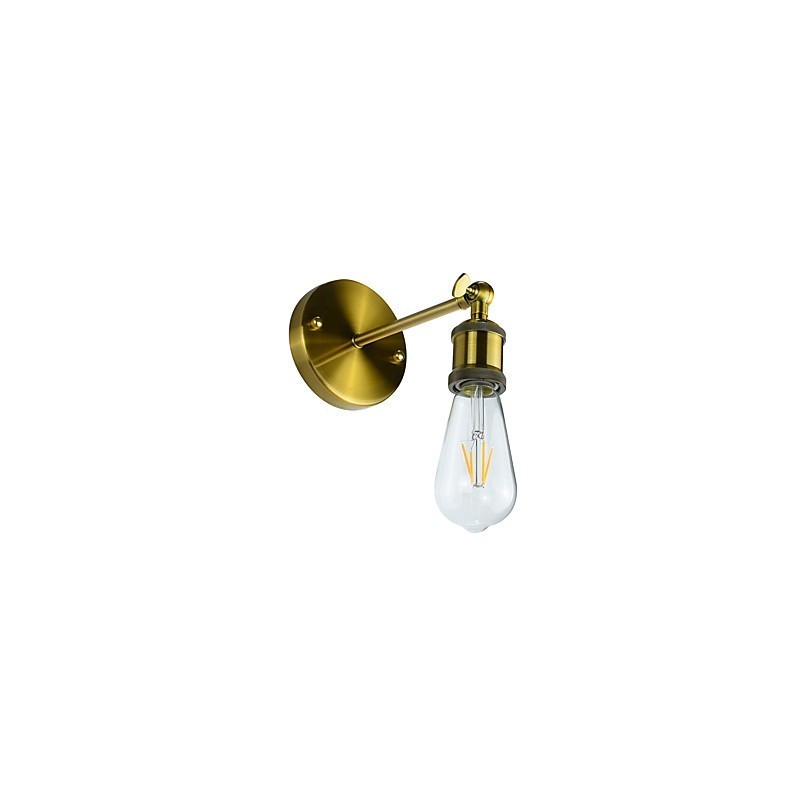 Applique da parete in ferro retrò vintage, lampada da parete rustica E27 4 W