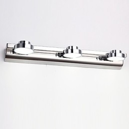 Applique da bagno moderna contemporanea in metallo con LED integrato 9 W 48 x 48 x 5 cm