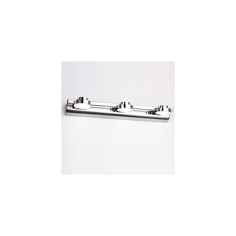 Applique da bagno moderna contemporanea in metallo con LED integrato 9 W 48 x 48 x 5 cm