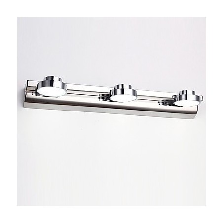 Applique da bagno moderna contemporanea in metallo con LED integrato 9 W 48 x 48 x 5 cm