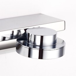 Applique da bagno moderna contemporanea in metallo con LED integrato 9 W 48 x 48 x 5 cm