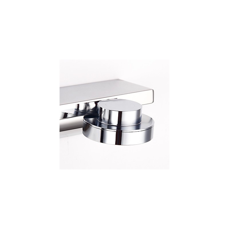 Applique da bagno moderna contemporanea in metallo con LED integrato 9 W 48 x 48 x 5 cm