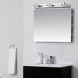Applique da bagno moderna contemporanea in metallo con LED integrato 9 W 48 x 48 x 5 cm