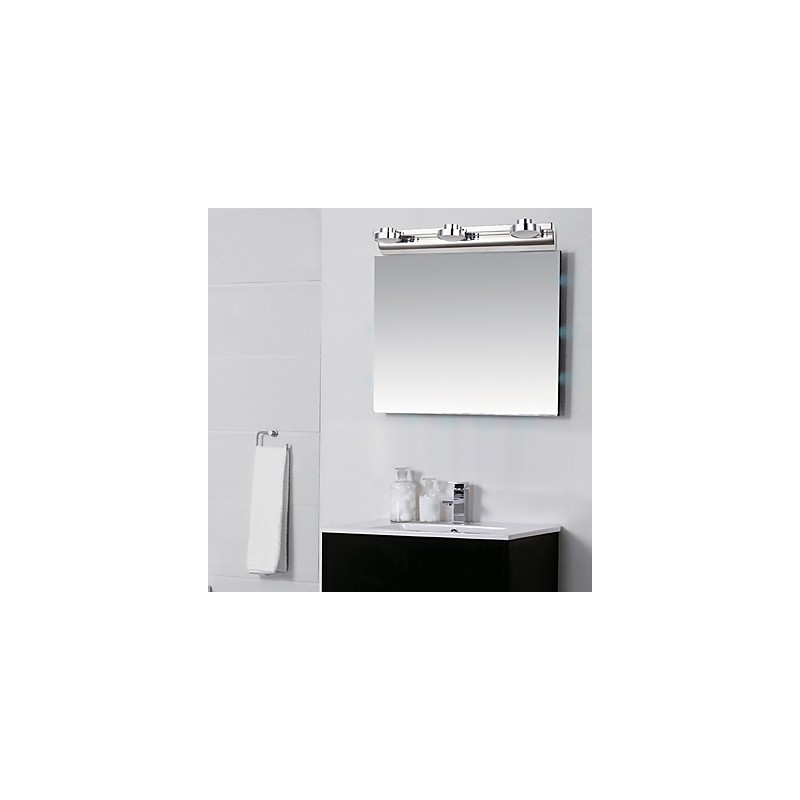 Applique da bagno moderna contemporanea in metallo con LED integrato 9 W 48 x 48 x 5 cm