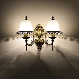 Applique da parete moderna contemporanea finitura pitturata luce ambientale 40 cm 2x E26/E27