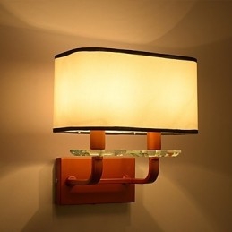 Applique da parete moderna contemporanea, luce ambientale, finitura galvanosteggiata, 2 lampadine E12/E14
