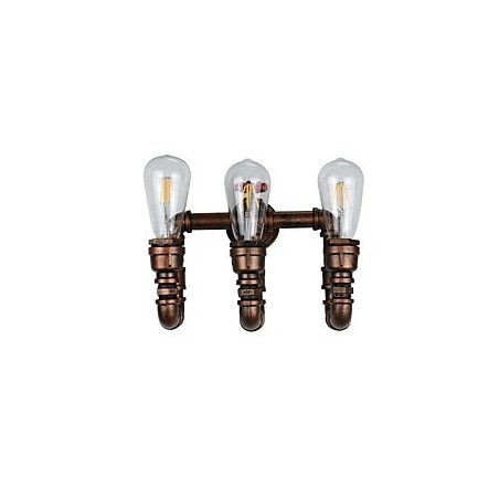 Applique da parete LED Rustico Classico in ottone antico 3x E27