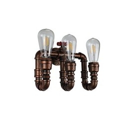 Applique da parete LED Rustico Classico in ottone antico 3x E27