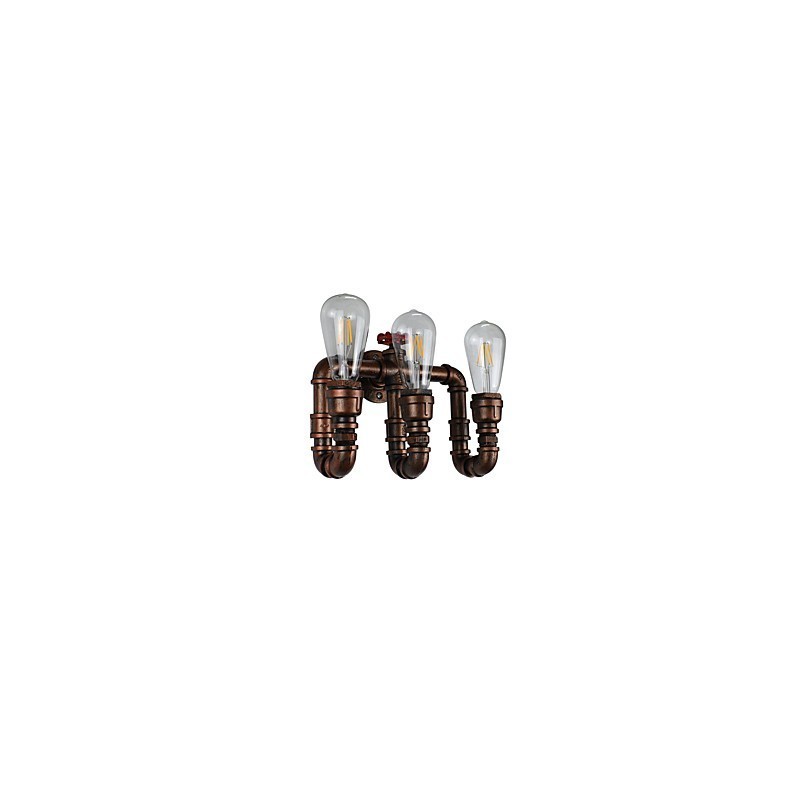 Applique da parete LED Rustico Classico in ottone antico 3x E27