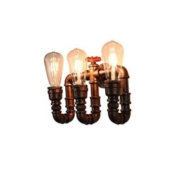 Applique da parete LED Rustico Classico in ottone antico 3x E27
