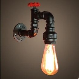 Applique da parete rustica effetto verniciato con luce ambientale