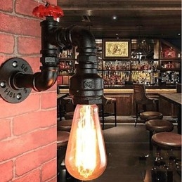 Applique da parete rustica effetto verniciato con luce ambientale