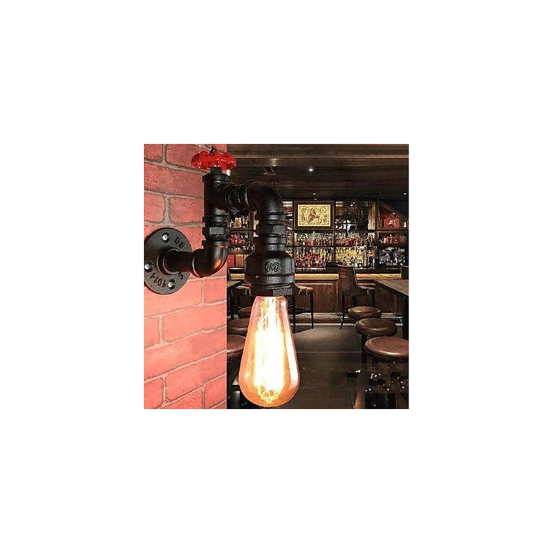 Applique da parete rustica effetto verniciato con luce ambientale