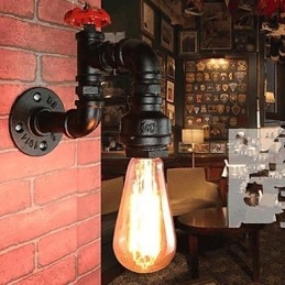 Applique da parete rustica effetto verniciato con luce ambientale