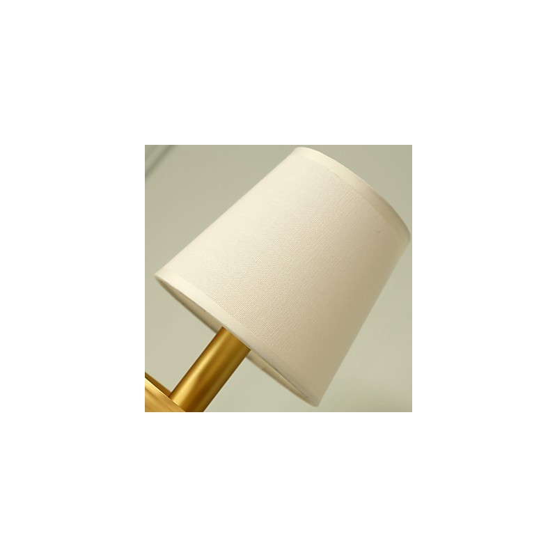 Applique da parete classica paese in ottone, mini uplight, lampadina inclusa