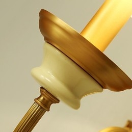 Applique da parete classica paese in ottone, mini uplight, lampadina inclusa