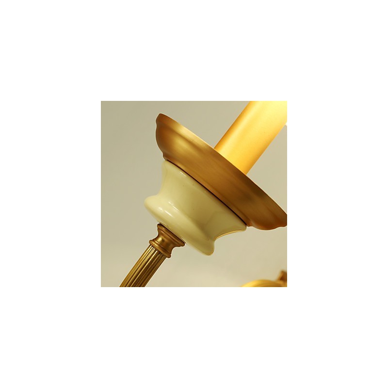 Applique da parete classica paese in ottone, mini uplight, lampadina inclusa