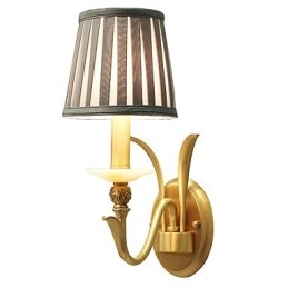 Applique da parete classica tradizionale in ottone, mini, luce verso l'alto