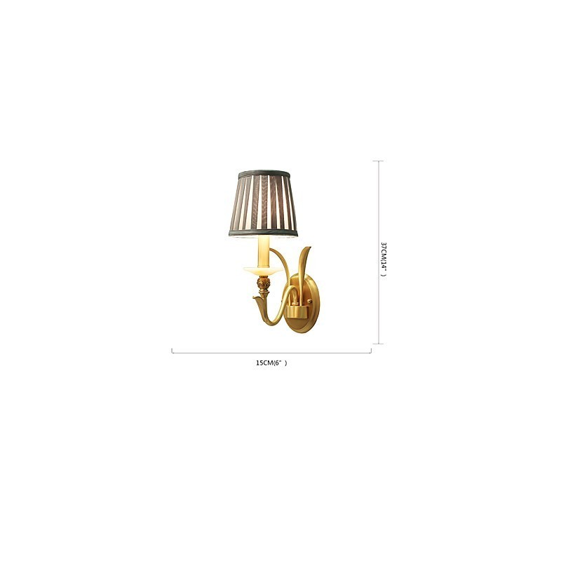 Applique da parete classica tradizionale in ottone, mini, luce verso l'alto
