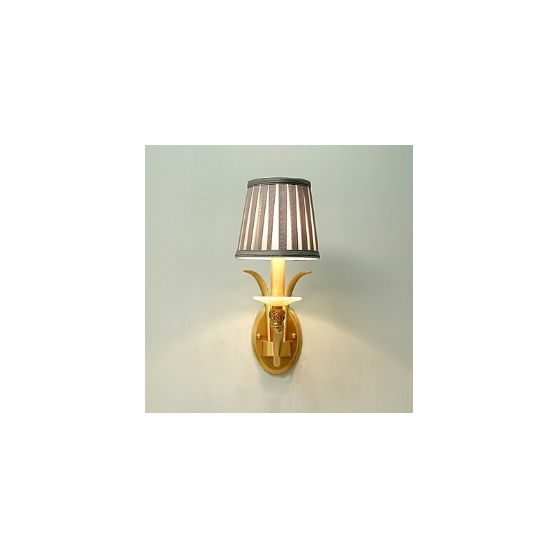 Applique da parete classica tradizionale in ottone, mini, luce verso l'alto