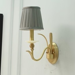 Applique da parete classica tradizionale in ottone, mini, luce verso l'alto