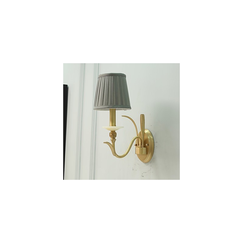 Applique da parete classica tradizionale in ottone, mini, luce verso l'alto