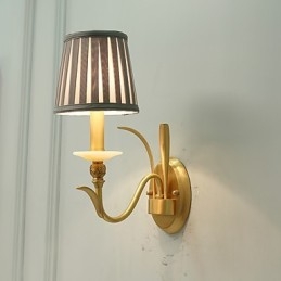 Applique da parete classica tradizionale in ottone, mini, luce verso l'alto