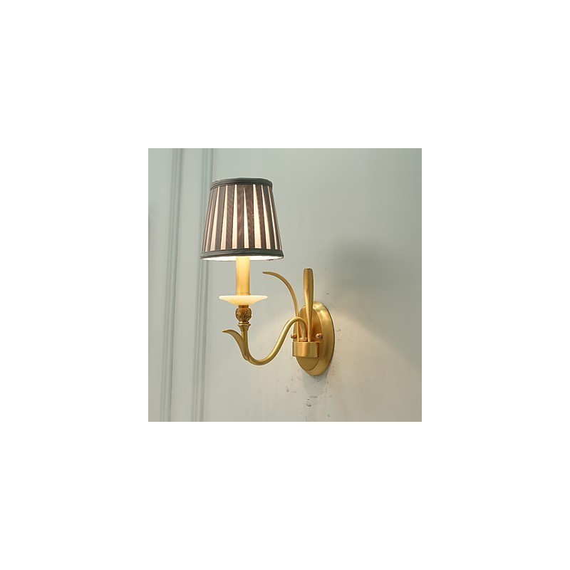 Applique da parete classica tradizionale in ottone, mini, luce verso l'alto