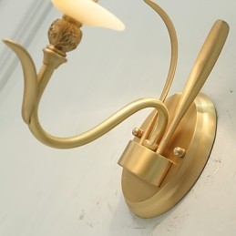 Applique da parete classica tradizionale in ottone, mini, luce verso l'alto