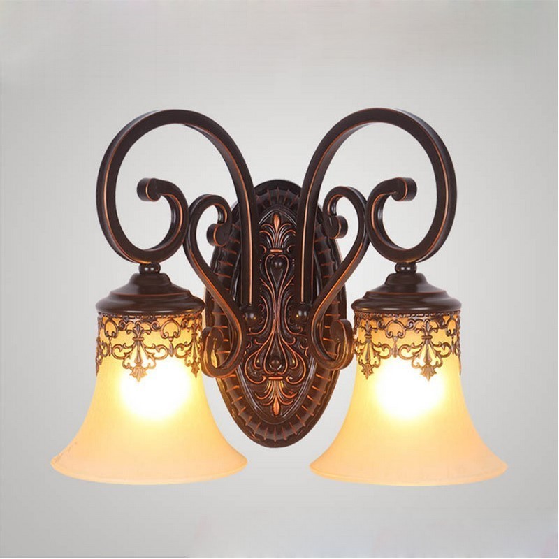 Applique da parete moderna contemporanea finitura galvanostegiata luce ambientale 2 lampadine E26/E27
