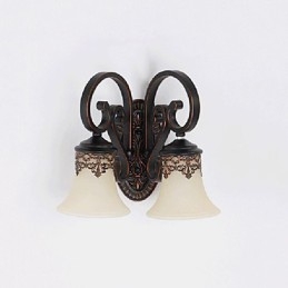 Applique da parete moderna contemporanea finitura galvanostegiata luce ambientale 2 lampadine E26/E27