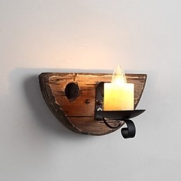 Applique da parete rustica Lodge Mini uplight dipinta