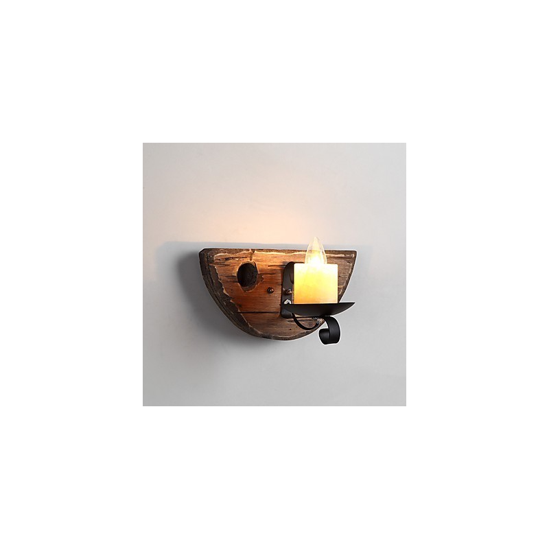 Applique da parete rustica Lodge Mini uplight dipinta
